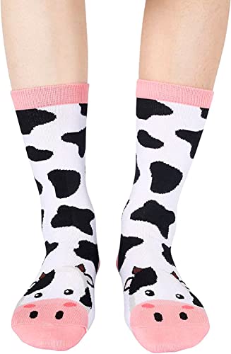 Women's Funny Cute Animal Cow Socks Gift Box For Cow Lovers