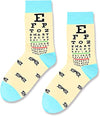 Unisex Optometry Socks, Eye Chart Socks, Eye Doctor Socks, Unique Optometry Gifts for Opticians, Eye Doctors, and Optometrists, Presents for Ophthalmologists