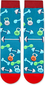 Novelty Weight Lifting Socks, Funny Weight Lifting Gifts for Weight Lifting Lovers, Sports Socks, Gifts For Men Women, Unisex Weight Lifting Themed Socks, Sports Lover Gift, Silly Socks, Fun Socks