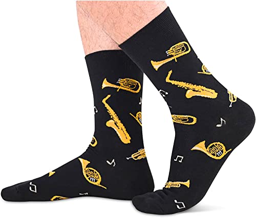 Men's Funny Cozy Trumpet Socks Gifts for Trumpet Lovers