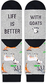 Gender-Neutral Goat Gifts, Unisex Goat Socks for Women and Men, Sheep Gifts Farm Animal Socks