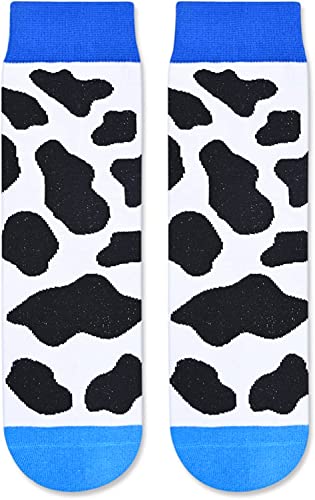 Funny Cow Socks for Boys 7-10Years, Novelty Cow Gifts For Cow Lovers, Children's Day Gift For Your Son, Gift For Brother, Funny Cow Socks for Kids, Boys Cow Themed Socks