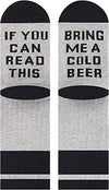 Womens Socks Novelty If You Can Read This Bring Me a Cold Beer Socks Funny Gifts for Beer Drinkers, Beer Gag Gifts