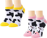 Cow Gifts for Women Unique Cow Lovers Gifts for Women, Cow Themed Gift Socks 2 Pairs