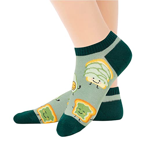 2 Pairs Funny Avocado Gifts for Women Girl Avocado Themed Gifts, Novelty Avocado Socks Fruit Socks