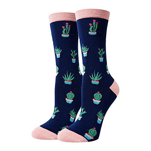 Fun Cactus Gifts Succulent Gifts, Crazy Plant Gifts Garden Gifts, Gifts for Nature Lovers, Cute Cactus Socks for Women, Cactus Socks