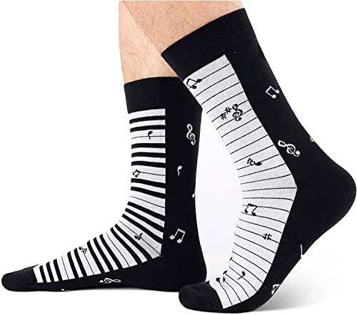 Piano Gifts for Men, Music Gift for Musician, Piano Players, Piano Teachers, and Music Lovers. Unique Piano Themed Gifts, Men's Piano Socks