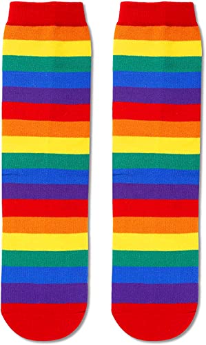 Women Rainbow Socks, Pride Socks for Women, Lgbtq Socks, Funny Colorful Striped Socks, Lesbian Gifts, Lgbtq Gifts, Pride Gifts