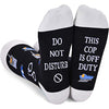 Cops Off Duty Socks, Gift For Cops, Birthday, Retirement, Anniversary, Christmas, Police Officer Gifts For Him, Present for Cops, Men Cops Socks, Police Dad Gifts