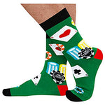 Poker Socks, Mens Novelty Socks, Unique Poker Gifts, Funny Poker Lovers Gifts, Casino Gifts for Poker Players, Gamblers, and Casino Enthusiasts