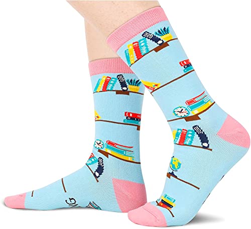 Women's Fun Cool Book Socks Gifts for Students