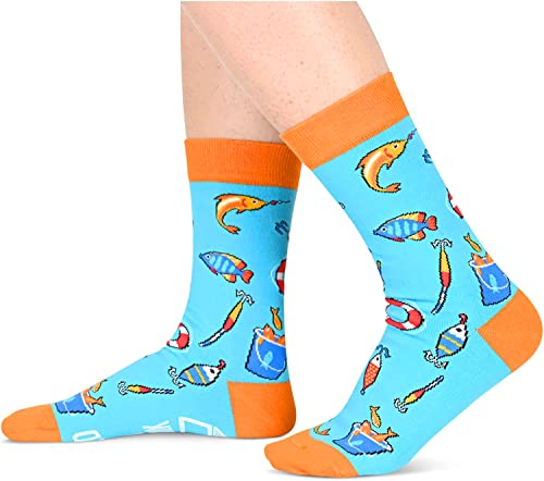 unisex Fishing Socks Fly Fishing Socks Gone Fishing Socks, Gifts for Fisherman Funny Fishing Gifts Bass Fishing Gifts Funny Gifts