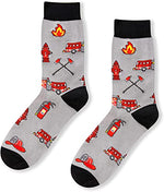 Fireman Socks for Men, Ideal Gifts for Fire Fighters, Retired Firefighters, Fireman Gifts, Firefighting Gifts, Fire Department Gifts, Fire Chief Gifts, Fire Socks Flame Sock