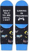 Men's Funny Black Cool Game Socks Video Gamer Gifts
