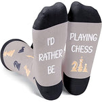 I'd Rather Be Playing Chess Socks for Men who Love to Chess, Funny Gifts for Chess Lovers, Chess Players Gifts