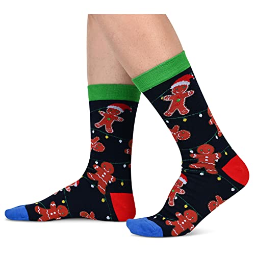 Unisex Women and Men Novelty Crazy Gingerbread Socks Christmas Gifts