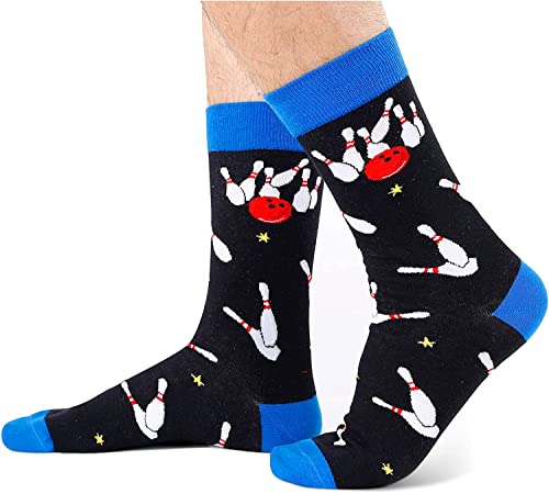 Men's Novelty Funny Bowling Socks Gifts For Bowling Lovers
