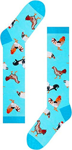 Funny Chicken Gifts for Women Gifts for Her Chicken Lovers Gift Cute Rooster Sock Gifts Fun Chicken Knee High Socks