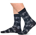 Music Note Socks for Men Women, Piano Gift for Music Producers, Music Composers and Music Teachers, Fun Novelty Musical Gift for Music Lovers