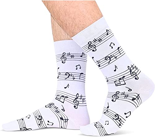 Novelty Music Gifts Music Themed Gifts Music Note Socks Men Women Teens, Music Note Gifts for Music Lovers, Gifts for Musicians Music Teacher