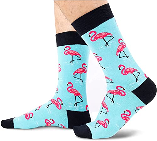 Men's Funny Novelty Flamingo Socks Gifts for Flamingo Lovers