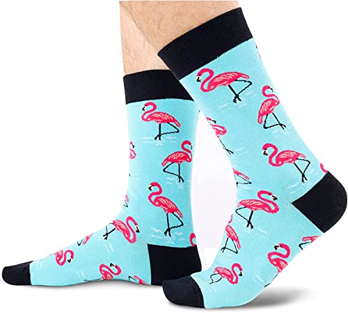 Funny Flamingo Gifts for Men Who Love Flamingo, Unique Gifts for Him Men's Flamingo Socks