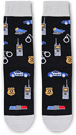 Cops Off Duty Socks, Gift For Cops, Birthday, Retirement, Anniversary, Christmas, Police Officer Gifts For Him, Present for Cops, Men Cops Socks, Police Dad Gifts