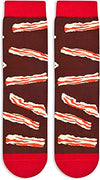 Unisex Bacon Socks, Bacon Lover Gift, Funny Food Socks, Novelty Bacon Gifts, Gift Ideas for Men Women, Funny Bacon Socks for Bacon Lovers, Valentines Gifts, Christmas Gifts