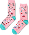 Womens Funny Socks Nurse Socks, Health Theme Socks, Gifts for Nurses, Gifts for Doctors, Radiologist Gift, Medic Gift, Medical Themed Gifts for Healthcare Workers