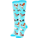 Funny Chicken Gifts for Women Gifts for Her Chicken Lovers Gift Cute Rooster Sock Gifts Fun Chicken Knee High Socks