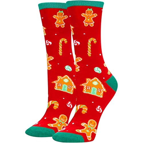 Women's Funny Novelty Gingerbread Socks Christmas Gifts