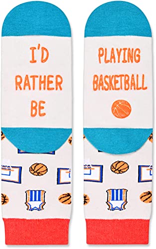 Novelty Basketball Socks For Boys Girls, Funny Basketball Gifts, Ball Sports Lover Gift, Unisex Pattern Socks for Kids, Funny Socks, Cute Socks, Fun Basketball Themed Socks, Gifts for 7-10 Years Old