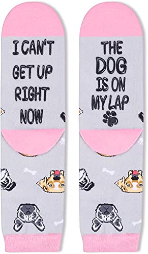 2 Pairs Women's Dog Socks Dog Gifts For Dog Lovers Mom Women