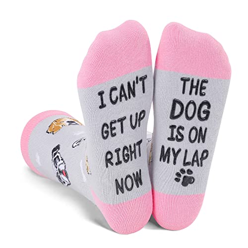Women's Cute Mid-Calf Knit Novelty Dog Socks Gifts For Dog Lovers
