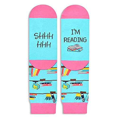 Unisex Novelty Crazy Reading Socks Gifts for Book lovers