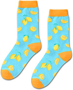 Women's Novelty Crazy Lemon Socks Gifts for Lemon Lovers