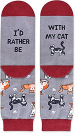 Funny Cat Gifts for Cat Lovers Cat Lover Gifts, Novelty Cat Socks Crazy Silly Fun Socks for Women Men
