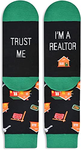 Unisex Realtor Socks, Real Estate Gifts, Realtor Gifts for Women and Men, Fun Real Estate Agent Gifts, Real Estate Socks