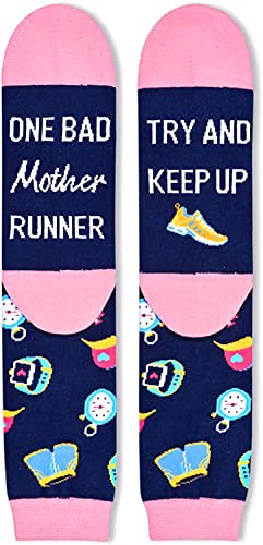 Novelty Running Socks for Women who Love to Run, Funny Running Gifts for Runners, Running Enthusiast Gifts