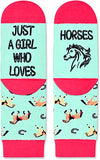 Funny Horse Gifts for Girls, Gifts for Daughters, Kids Who Love Horse, Cute Horse Socks for Girls, Gifts for 7-10 Years Old Girl