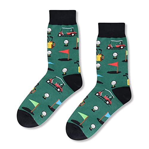 Golf Lovers Socks, Sport Socks, Socks for Men, Novelty Golf Socks, Unique Golf Gifts for Sport Lovers, Perfect Socks Gifts for Golf Enthusiasts