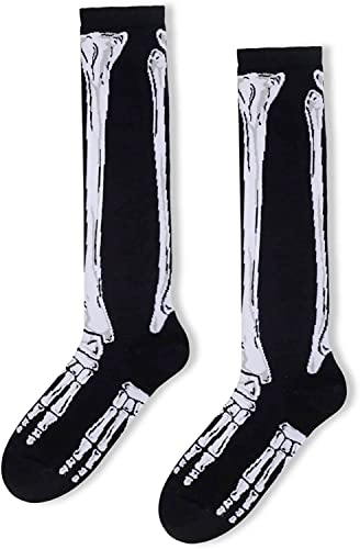 Funny Knee High Halloween Socks for Women, Long Crazy Halloween Socks, Silly Halloween Gifts for Women, Bone Socks, Skeleton Socks, X-Ray Socks, Spooky Gifts