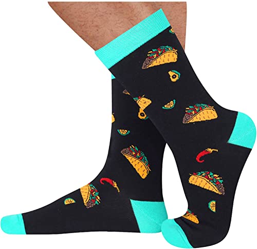 Men's Taco Socks, Mexican Theme Socks, Taco Gifts, Taco Lover Presents, Anniversary Gifts For Men, Taco Tuesday, Fathers Day Gifts, Mexican Theme Socks