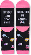 Baking Socks for Women, Unique Gift for Chefs, Bakers, Cookie Bakers, Cooking Enthusiasts, Pastry Lovers, Best Baker Cooking Gifts, Chef Gifts, Funny Baker Socks