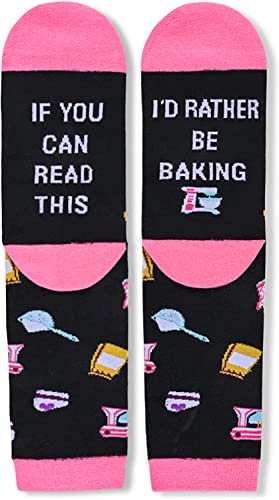 Baking Socks for Women, Unique Gift for Chefs, Bakers, Cookie Bakers, Cooking Enthusiasts, Pastry lovers, Best Baker Cooking Gifts, Chef Gifts, Funny