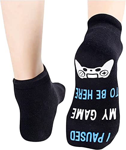 Men's Novelty Non-Slip Thick Cute Game Socks Gifts for Gamer Boyfriend