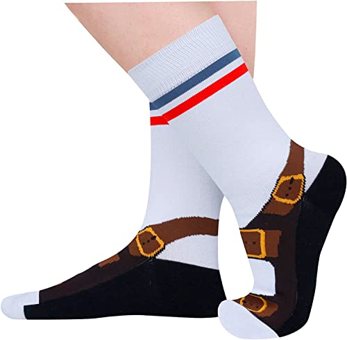 Men Sandal Socks, Funny Socks That Look Like Shoes For Men, Novelty Gifts Crew Socks, Gag Gifts, Father's Day Gifts, Unique Anniversary Gifts For Him