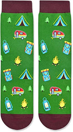I'd Rather Be Camping Socks for Women Men who Love to Camping, Funny Gifts for Campers, RV Enthusiasts Gifts