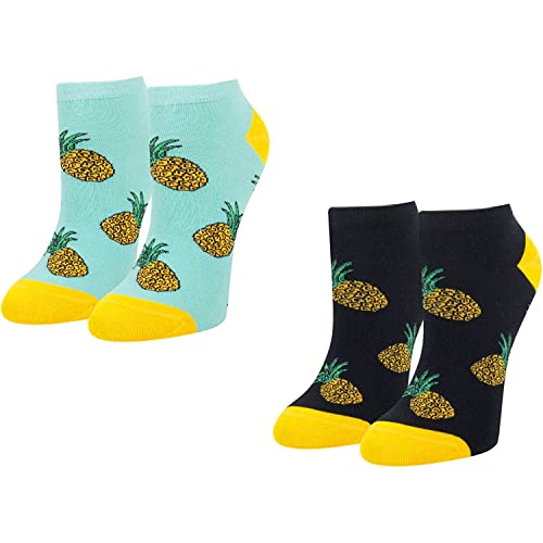 2 Pairs Funny Pineapple Gifts Hawaiian Gifts IVF Gifts Women Fertility Gifts, Novelty Pineapple Socks Fruit Socks