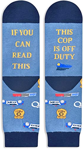Police Socks for Women and Men, Unisex Cops Socks, Unique Gift for Cops, Policeman Gifts, Police Officers, Police Academy Graduations, Police Dad Gifts